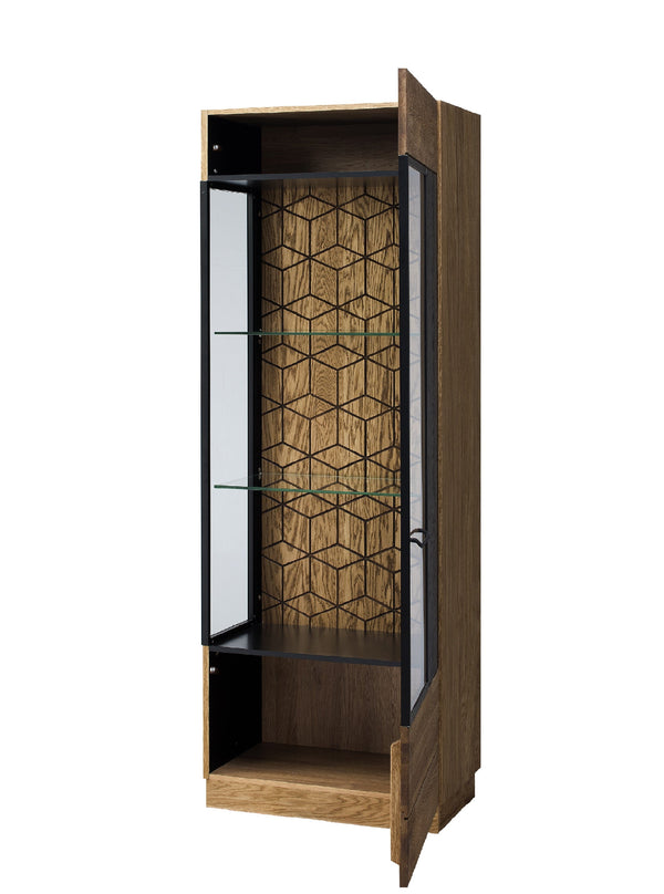 Vitrine en bois de chêne Mozaik 10 - 67 x 42 x 196 cm - LoftStory