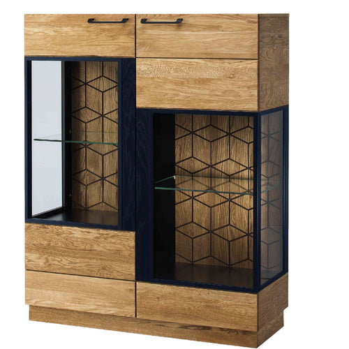 LoftStory Vitrina de madera de roble diseno industrial nordico