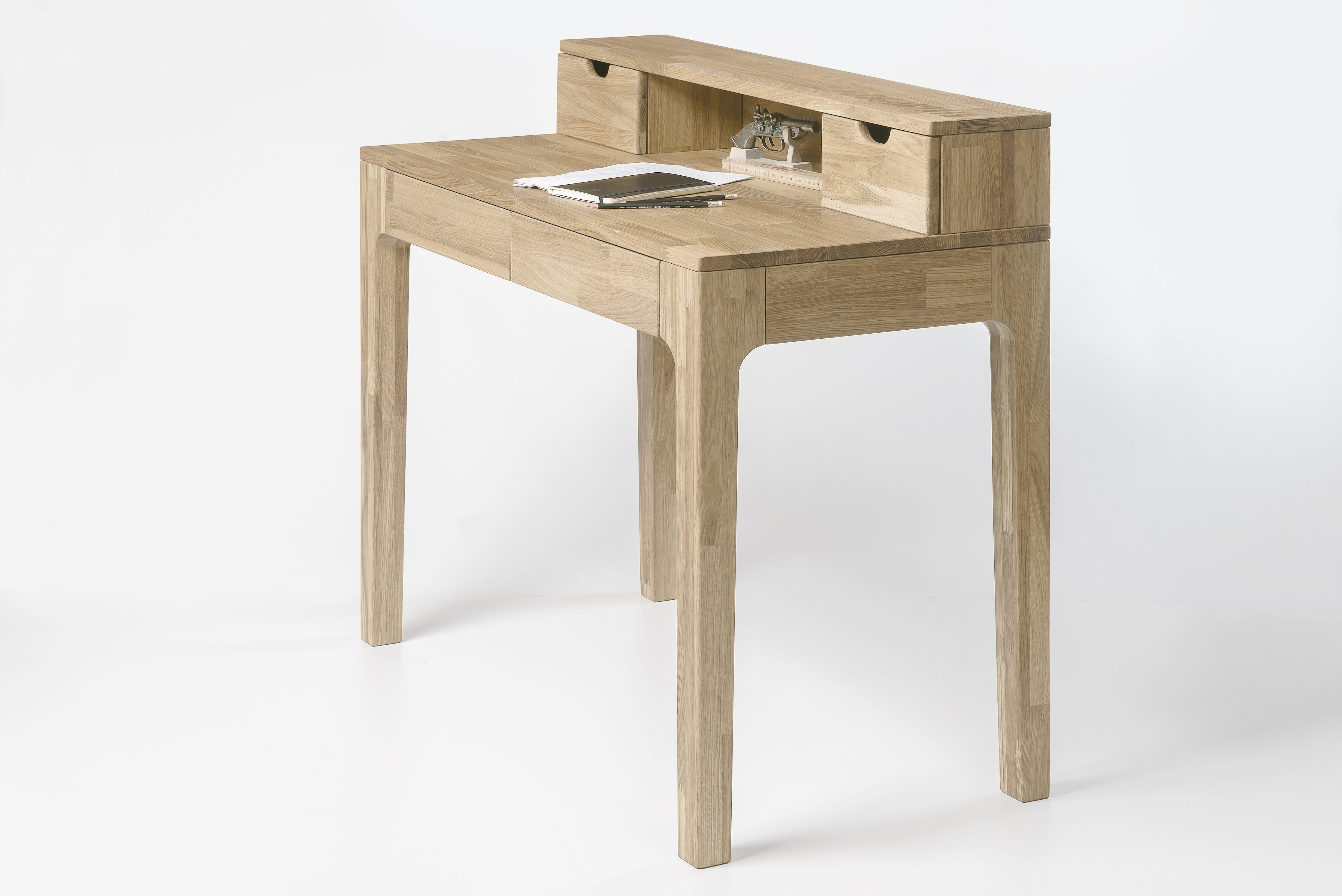 Mesa escritorio salon oficina madera maciza roble nórdico