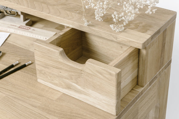 NordicStory mesa escritorio salon oficina madera maciza roble 100 natural blanqueado