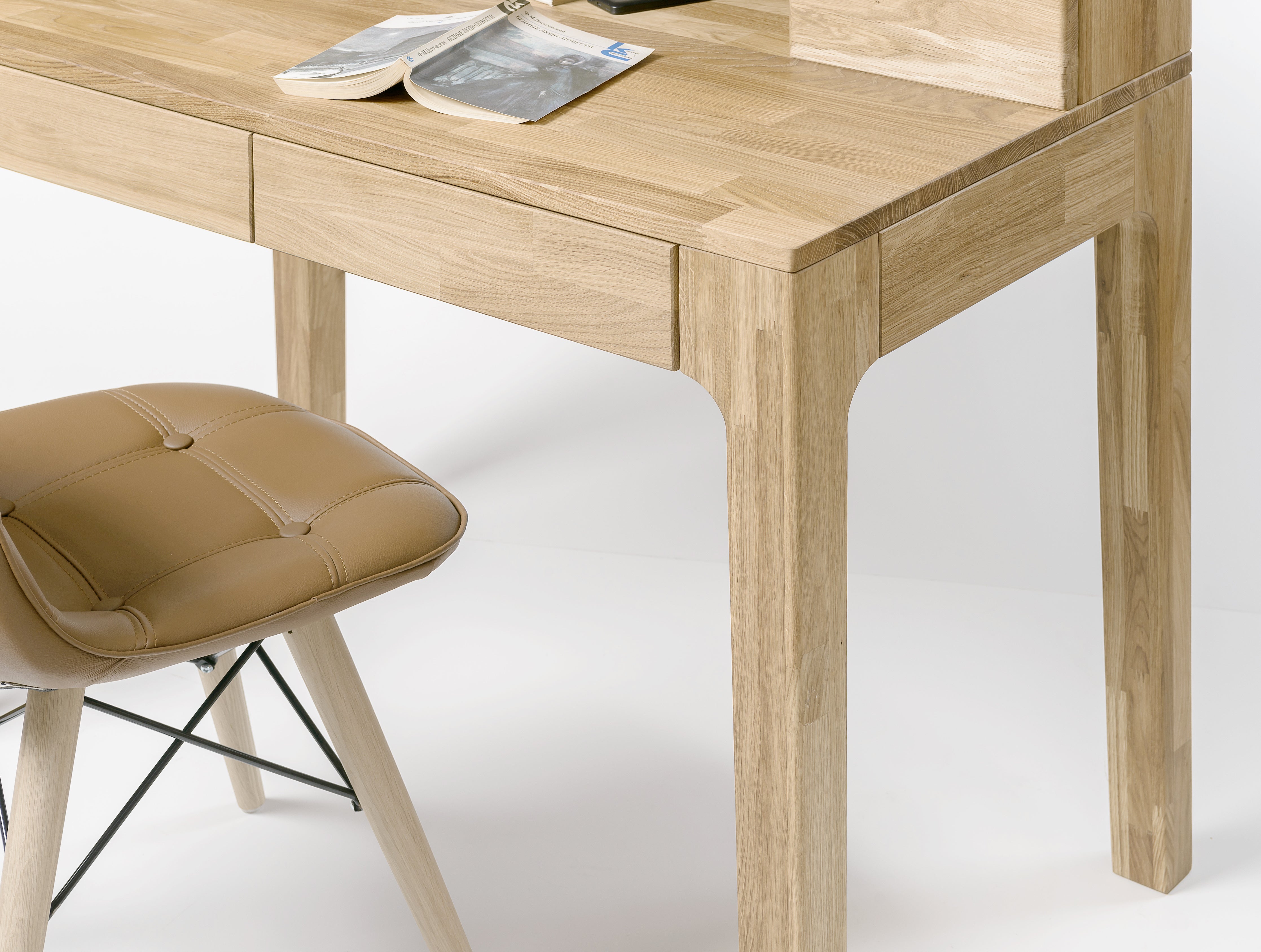 NordicStory mesa escritorio salon oficina madera maciza roble 100 natural blanqueado