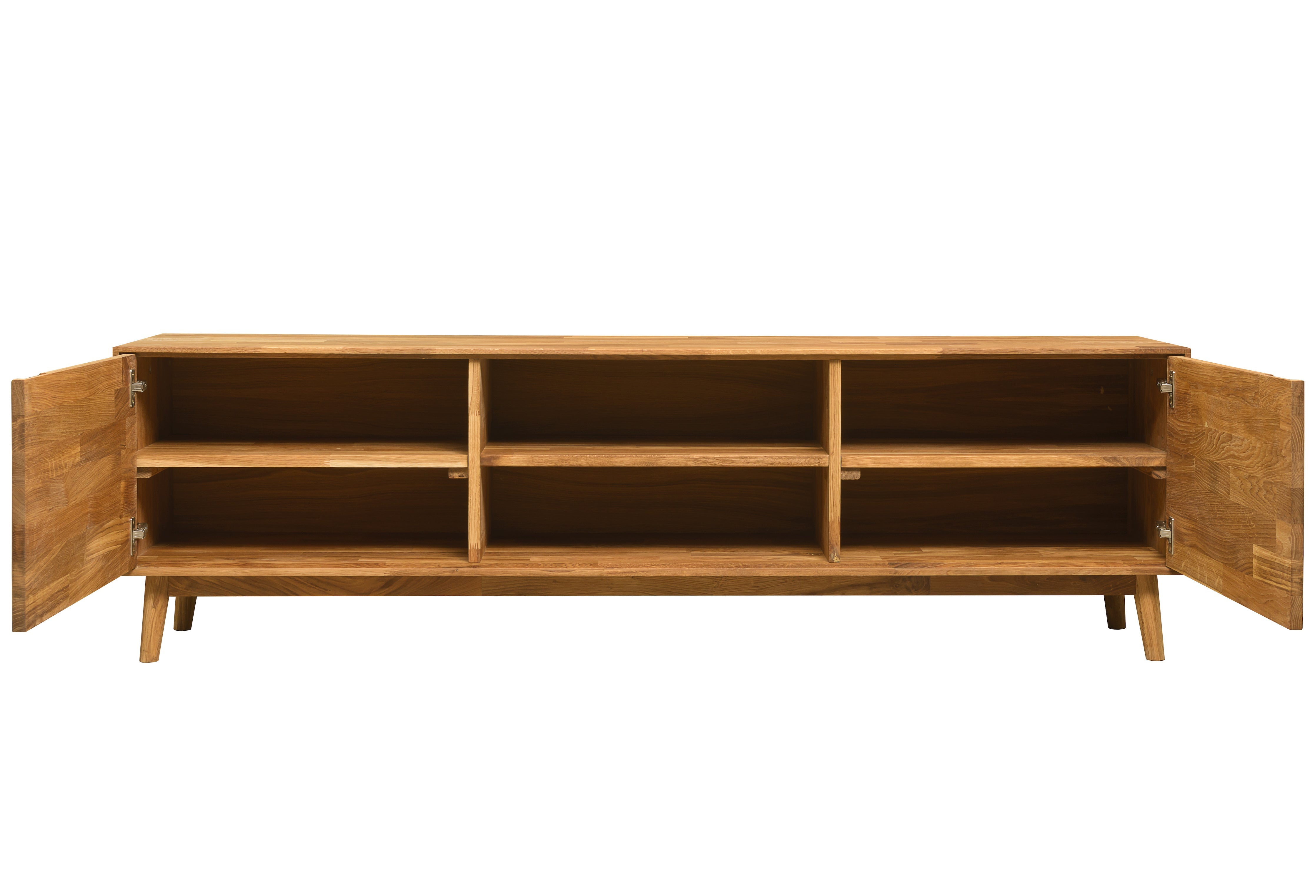NordicStory mesa de TV aparador comoda salon madera maciza roble 100 natural blanqueado