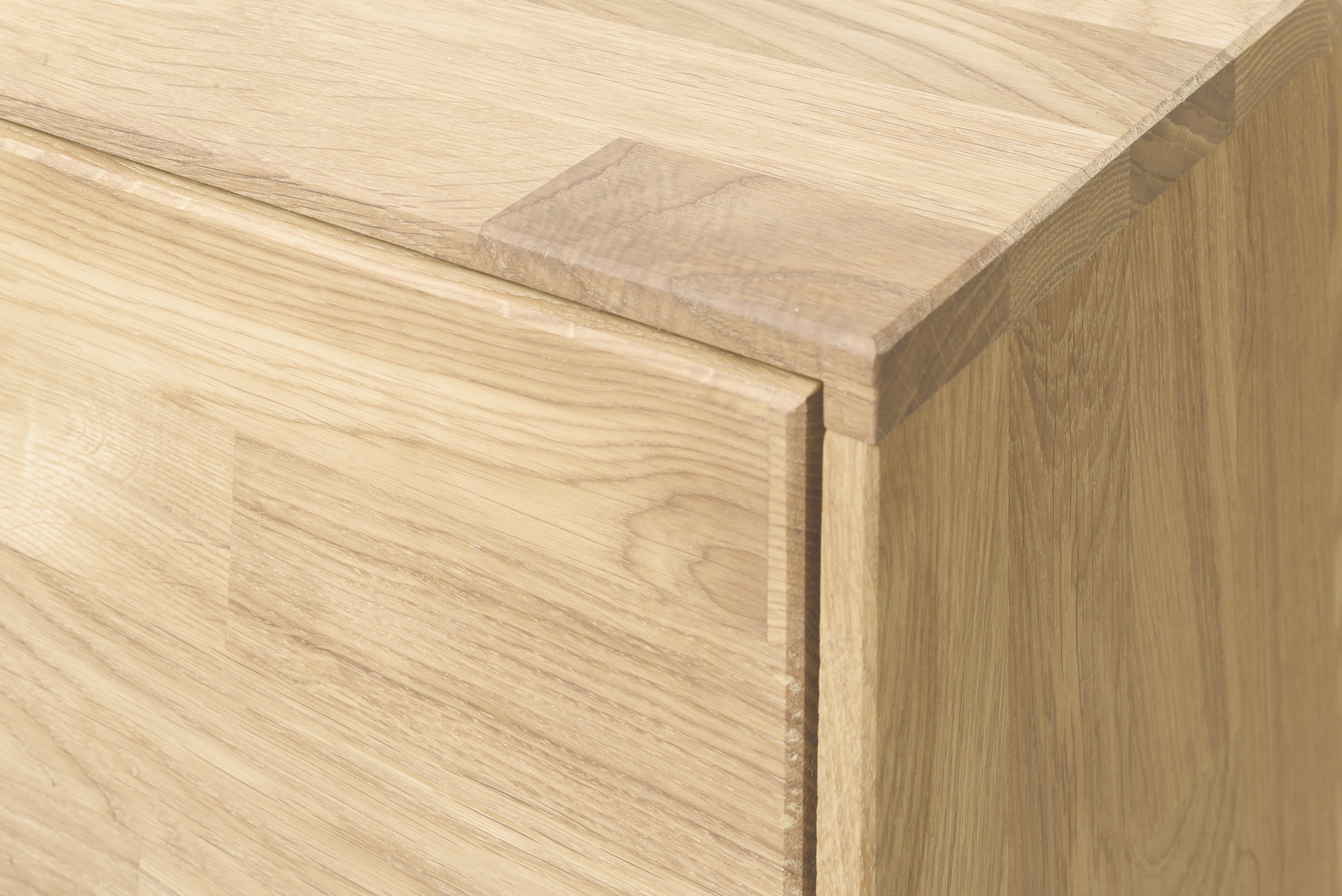 NordicStory mesa de TV aparador comoda salon madera maciza roble 100 natural blanqueado