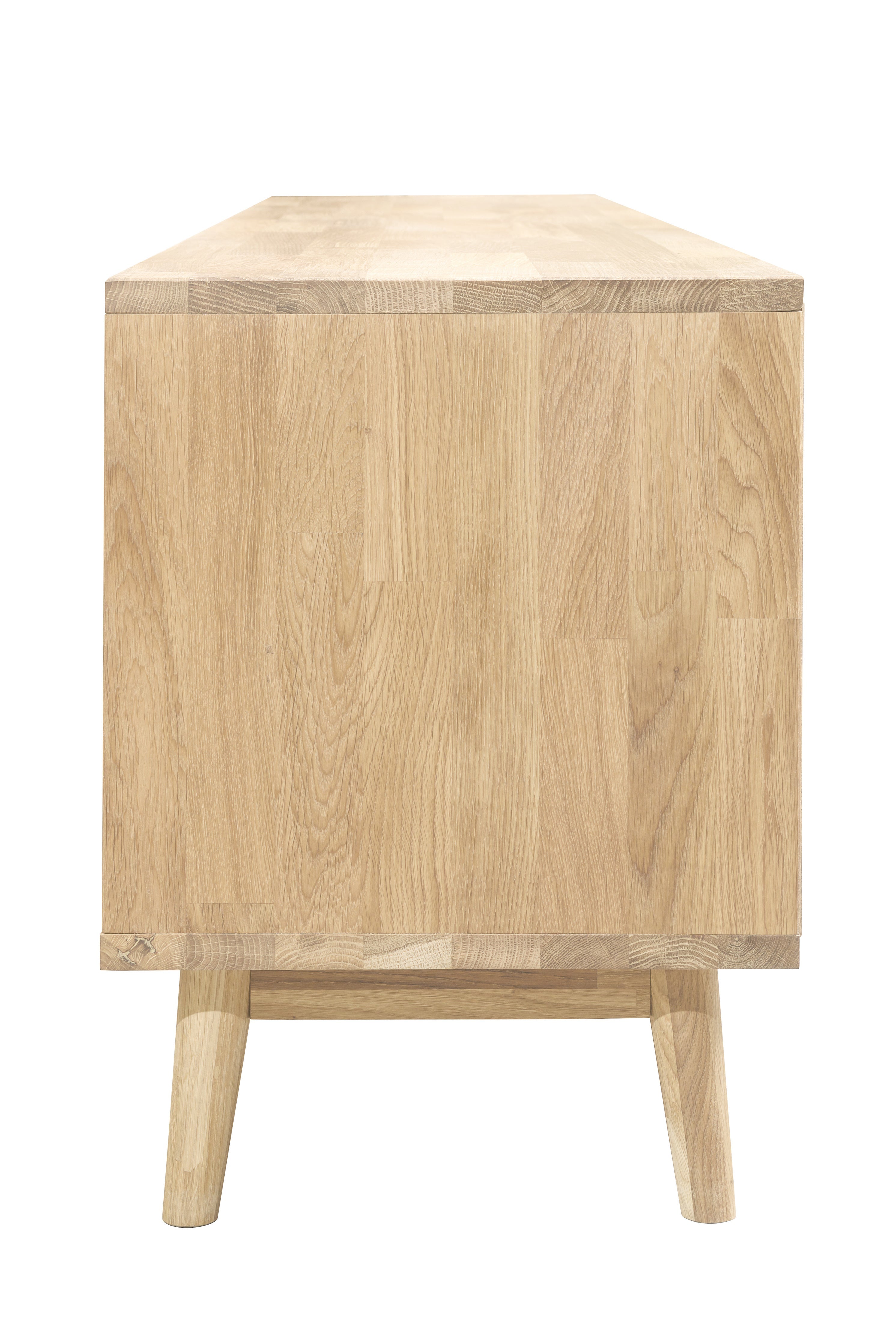 NordicStory mesa de TV aparador comoda salon madera maciza roble 100 natural blanqueado