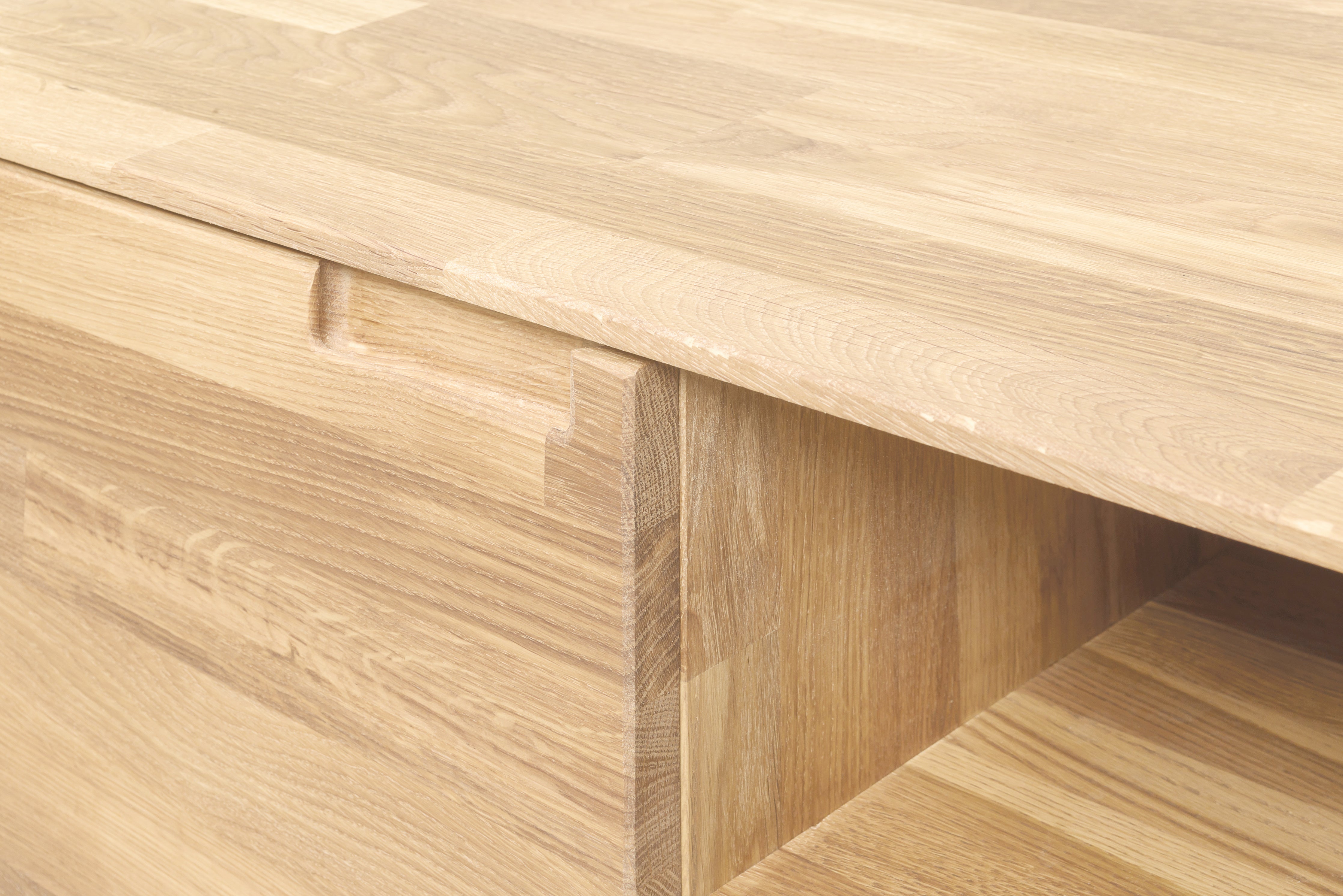 NordicStory mesa de TV aparador comoda salon madera maciza roble 100 natural blanqueado