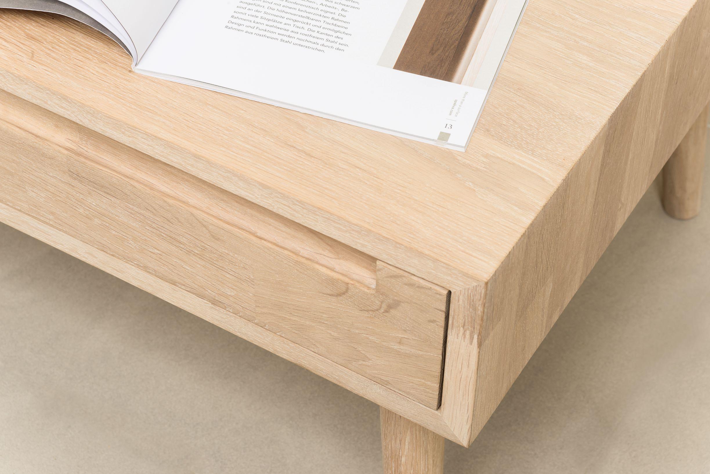 NordicStory mesa de centro madera maciza roble retro nordico