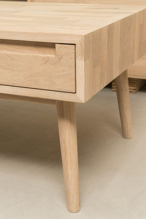 NordicStory mesa de centro madera maciza roble retro nordico