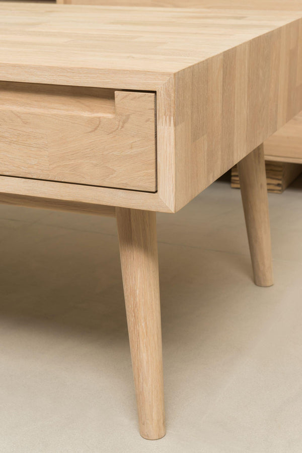 NordicStory mesa de centro madera maciza roble retro nordico