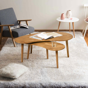 Table basse gigogne en bois massif de chêne Escandi – 120 x 60 x 43 cm / 85 x 40 x 38 cm - NordicStory