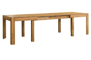 Mesa extensible de comedor madera maciza roble nordico