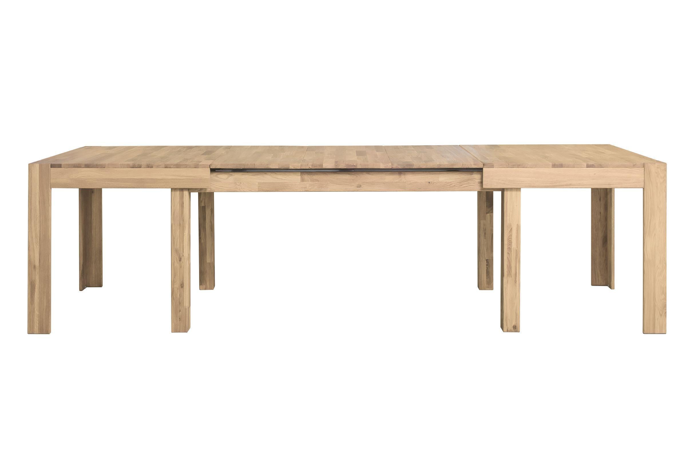 Mesa extensible de comedor madera maciza roble nordico