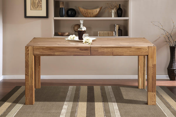 Mesa extensible de comedor madera maciza roble nordico