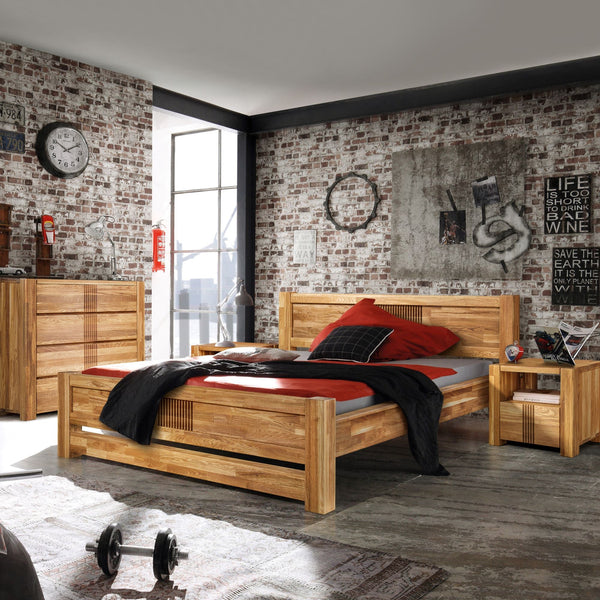 Table de chevet en bois massif de chêne style nordique Roble.store