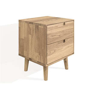 NordicStory mesa de noche mesita mesilla madera maciza roble 100 natural blanqueado