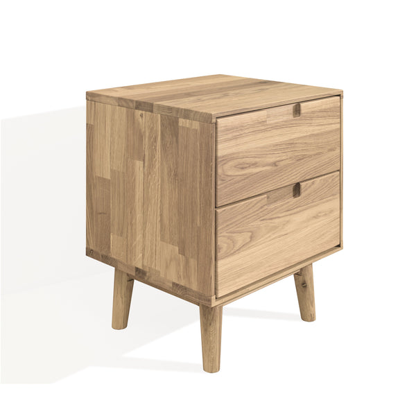 NordicStory mesa de noche mesita mesilla madera maciza roble 100 natural blanqueado