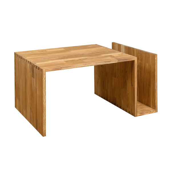 NordicStory Mesa de centro de madera maciza de roble