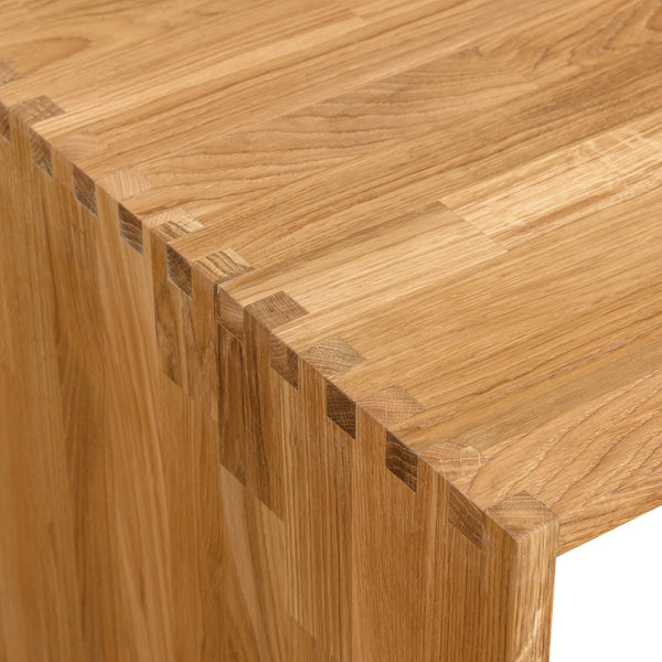 NordicStory Mesa de centro de madera maciza de roble