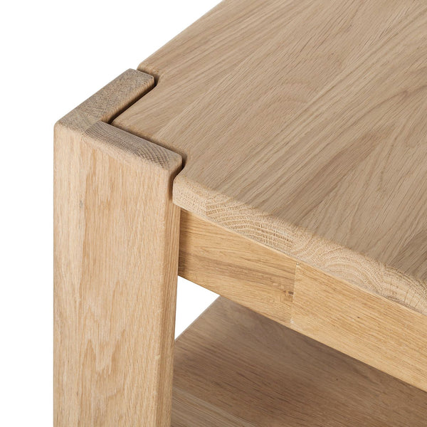 NordicStory Mesa de centro de madera maciza de roble