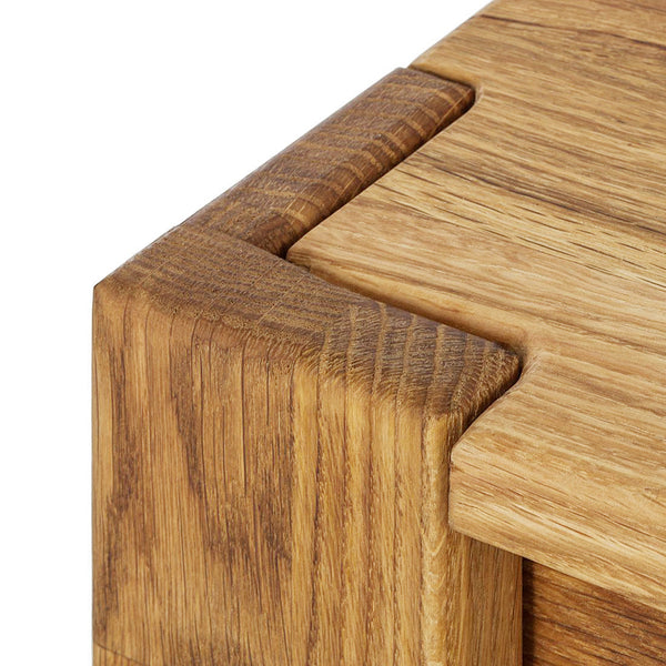 NordicStory Mesa de centro de madera maciza de roble