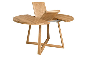 NordicStory Mesa extensible de comedor de madera maciza de roble 
