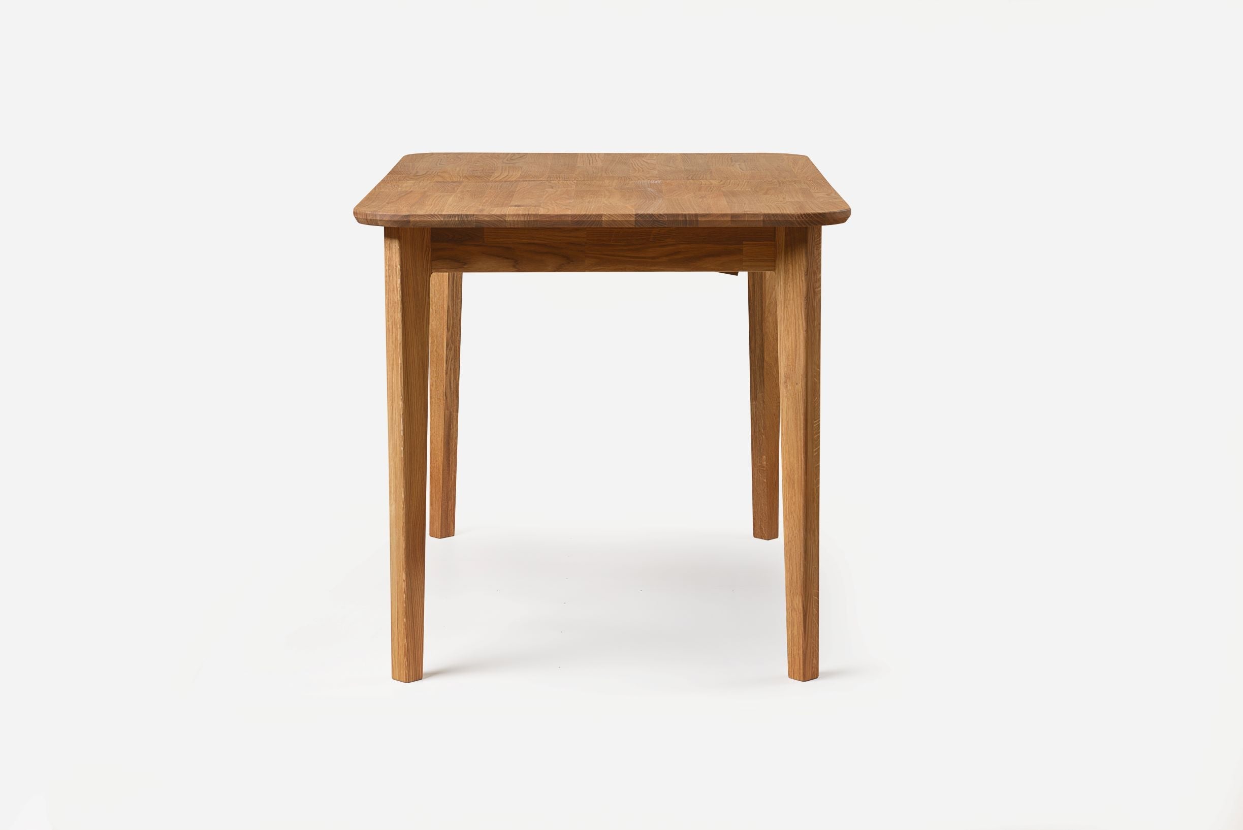 NordicStory Mesa de comedor de madera maciza de roble extensible 