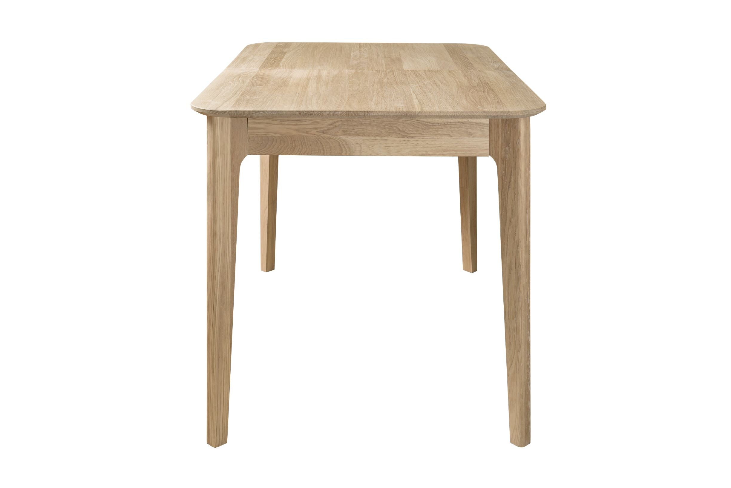 NordicStory Mesa de comedor de madera maciza de roble extensible 
