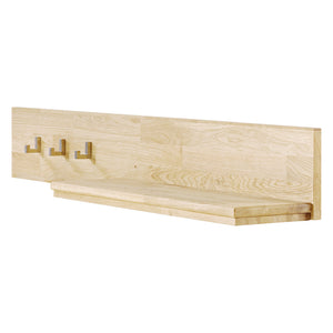 NordicStory Perchero de pared de madera maciza de roble 