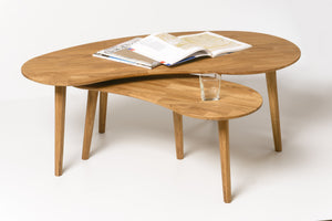 Mesa de centro de salon madera de roble macizo nordico