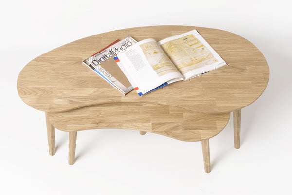 NordicStory mesa de centro madera maciza roble natural blanqueado salon oficina despacho 