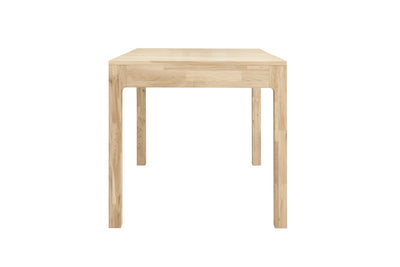 NordicStory table de salle à manger à rallonge 80-120cm bois massif chêne 100 naturel blanchi
