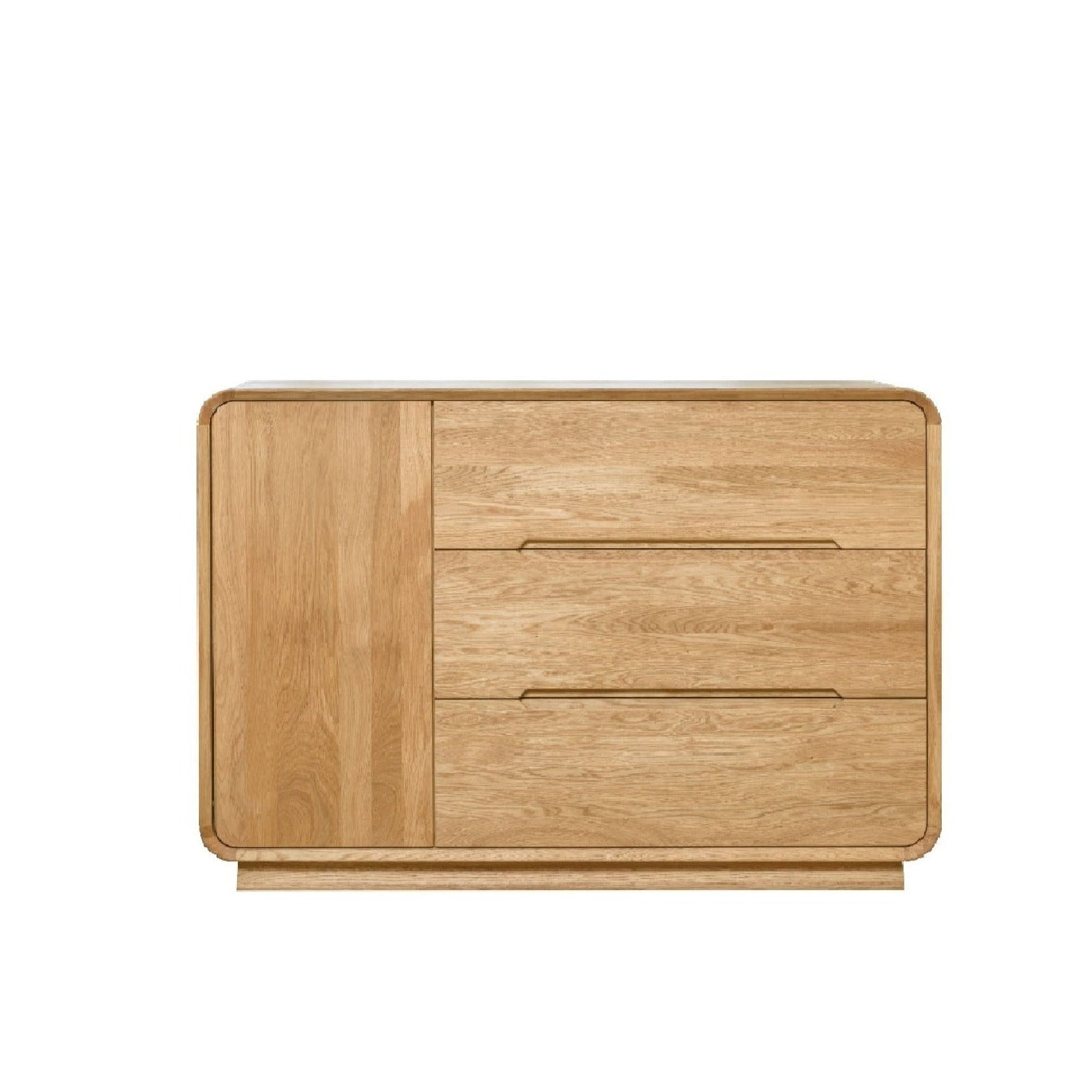 NordicStory Commode en chĂȘne massif Alina 120 x 46 x 85 cm
