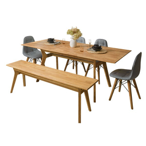 NordicStory Banco de madera maciza de roble "Harold" 140 x 40 x 45 cm.