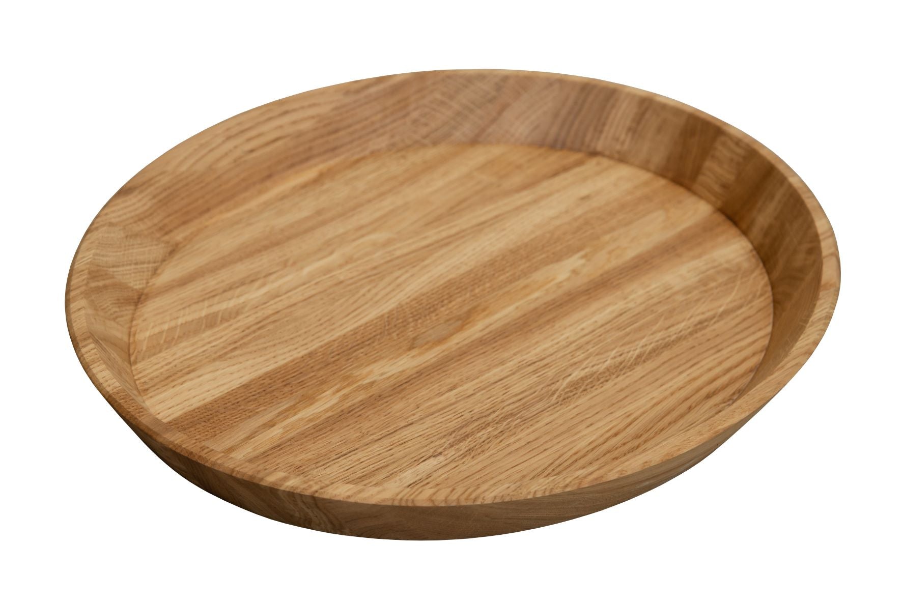 NordicStory Bandeja decorativa redonda de madera maciza roble Info Draft