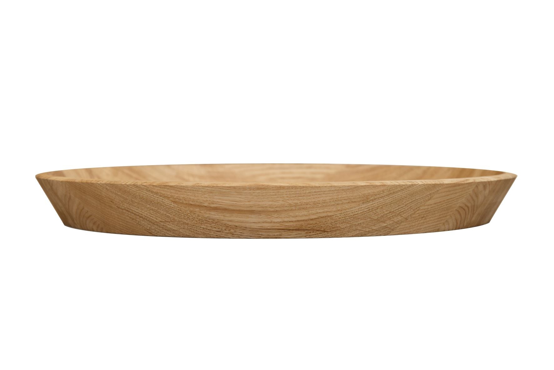 NordicStory Bandeja decorativa redonda de madera maciza roble Info Draft