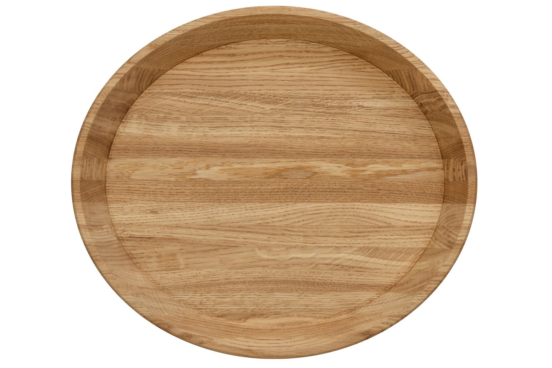 NordicStory Bandeja decorativa redonda de madera maciza roble Info Draft