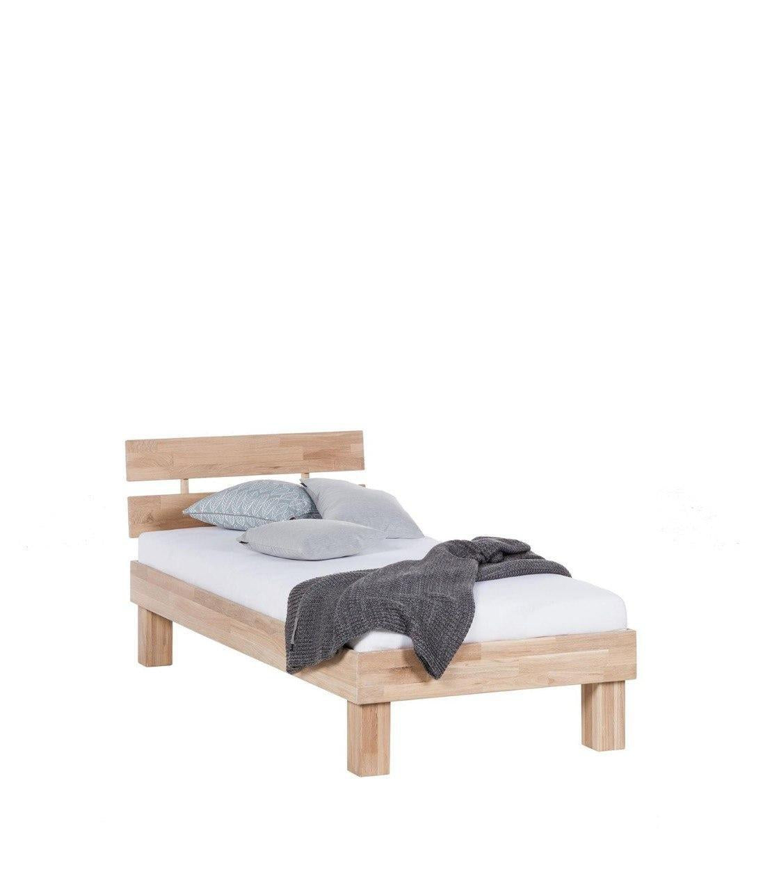 NordicStory Cama de madera maciza de roble