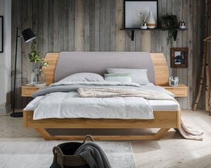 NordicStory Cama de madera maciza de roble "Alina"