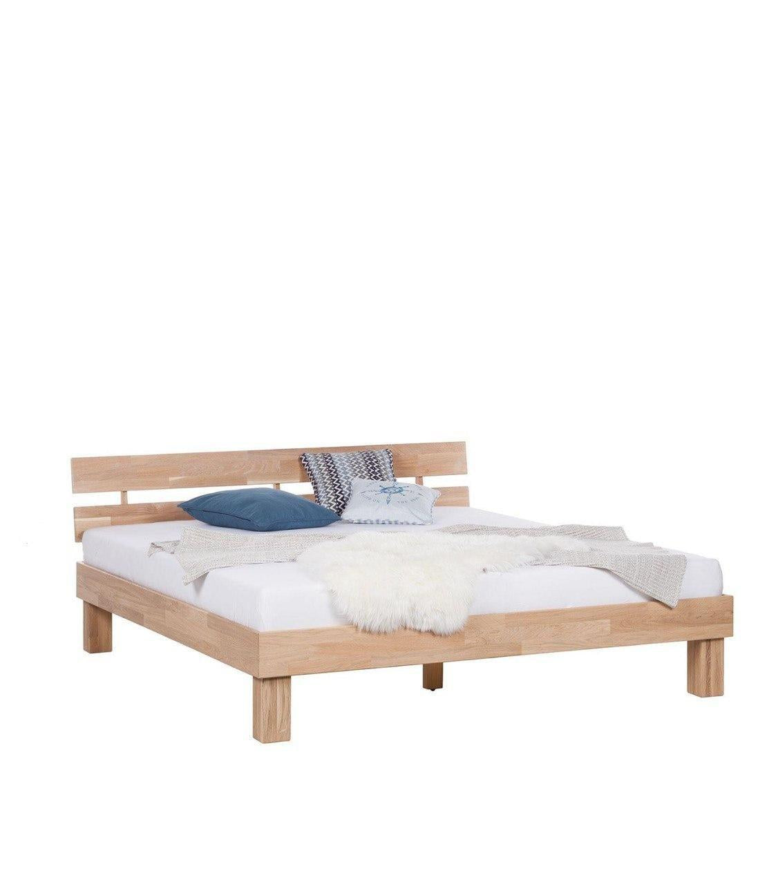 NordicStory Cama de madera maciza de roble