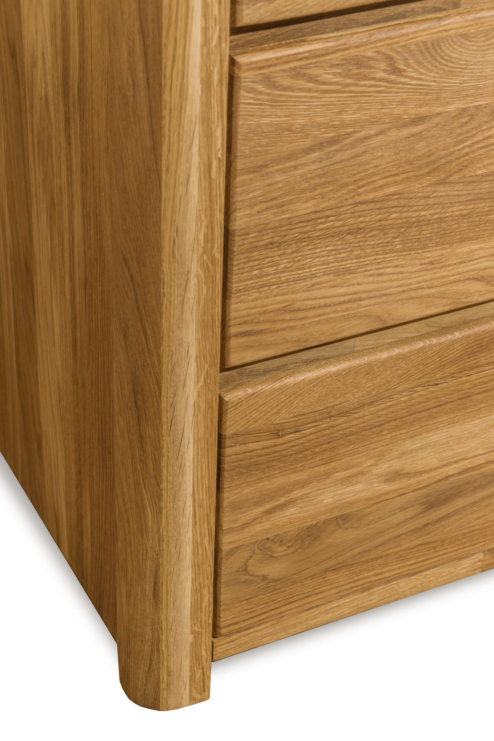 NordicStory Aparador Cómoda Elsa 6 Cajones Madera Maciza Roble Escandinavo 