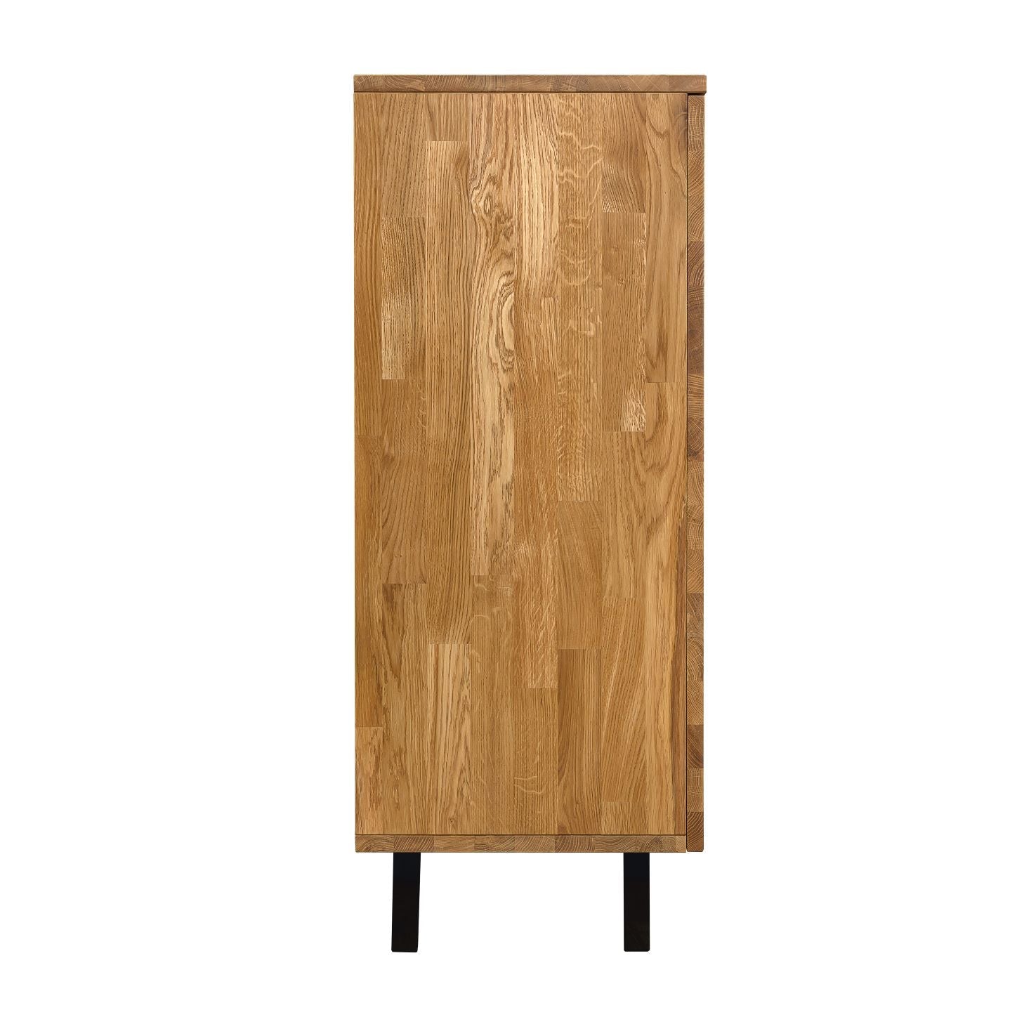 NordicStory Cómoda aparador de madera maciza de roble Moritz 2, 150 x 40 x 101,9 cm.