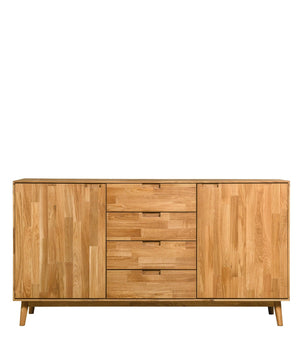 NordicStory Aparador Cómoda de madera maciza roble