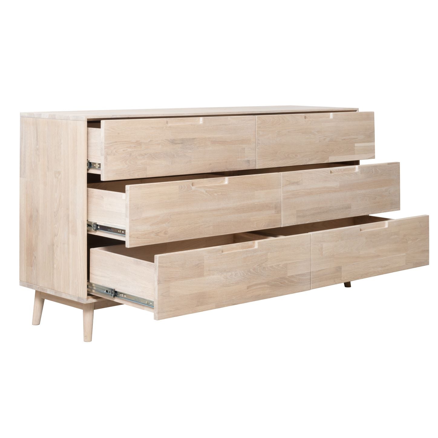 NordicStory Aparador Cómoda de madera maciza roble 