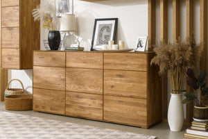 NordicStory Aparador Cómoda de madera maciza de roble
