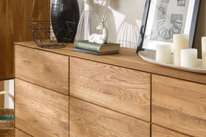 NordicStory Aparador Cómoda de madera maciza de roble