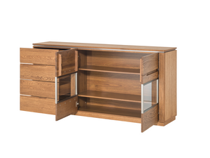 NordicStory Comoda de madera maciza de roble