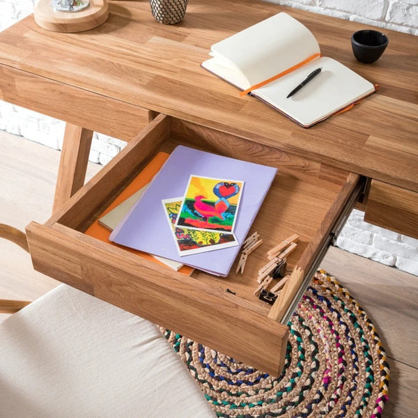 NordicStory Mesa escritorio de madera maciza de roble