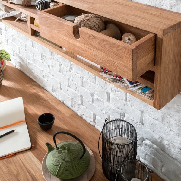 NordicStory Mesa escritorio de madera maciza de roble