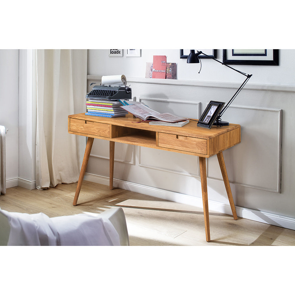  NordicStory Mesa escritorio de madera maciza de roble