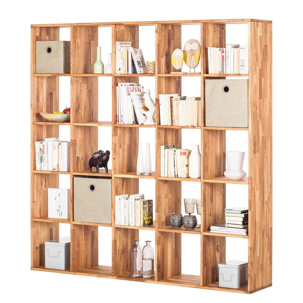 NordicStory Estanteria Libreria De Madera Maciza De Roble Nordico 