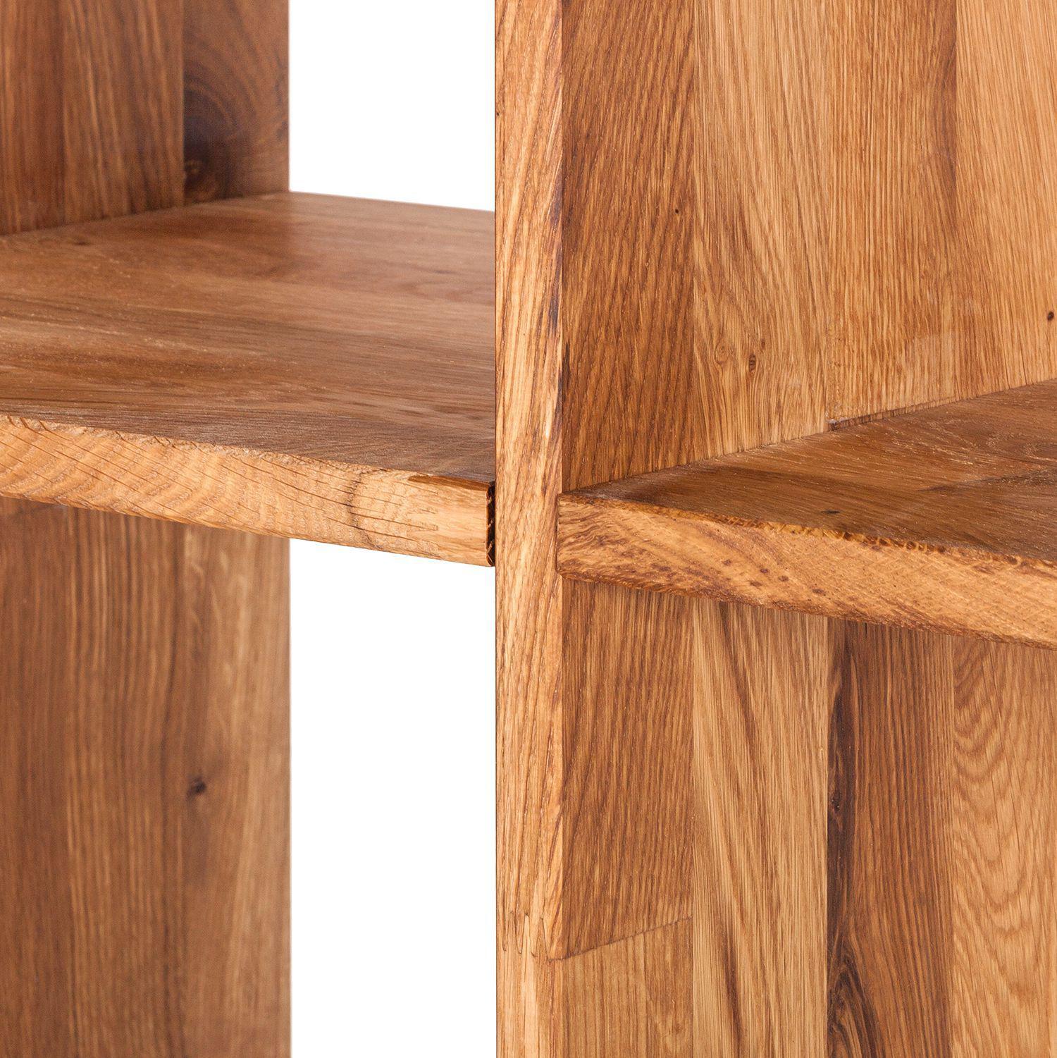 NordicStory Estanteria Libreria De Madera Maciza De Roble Nordico 